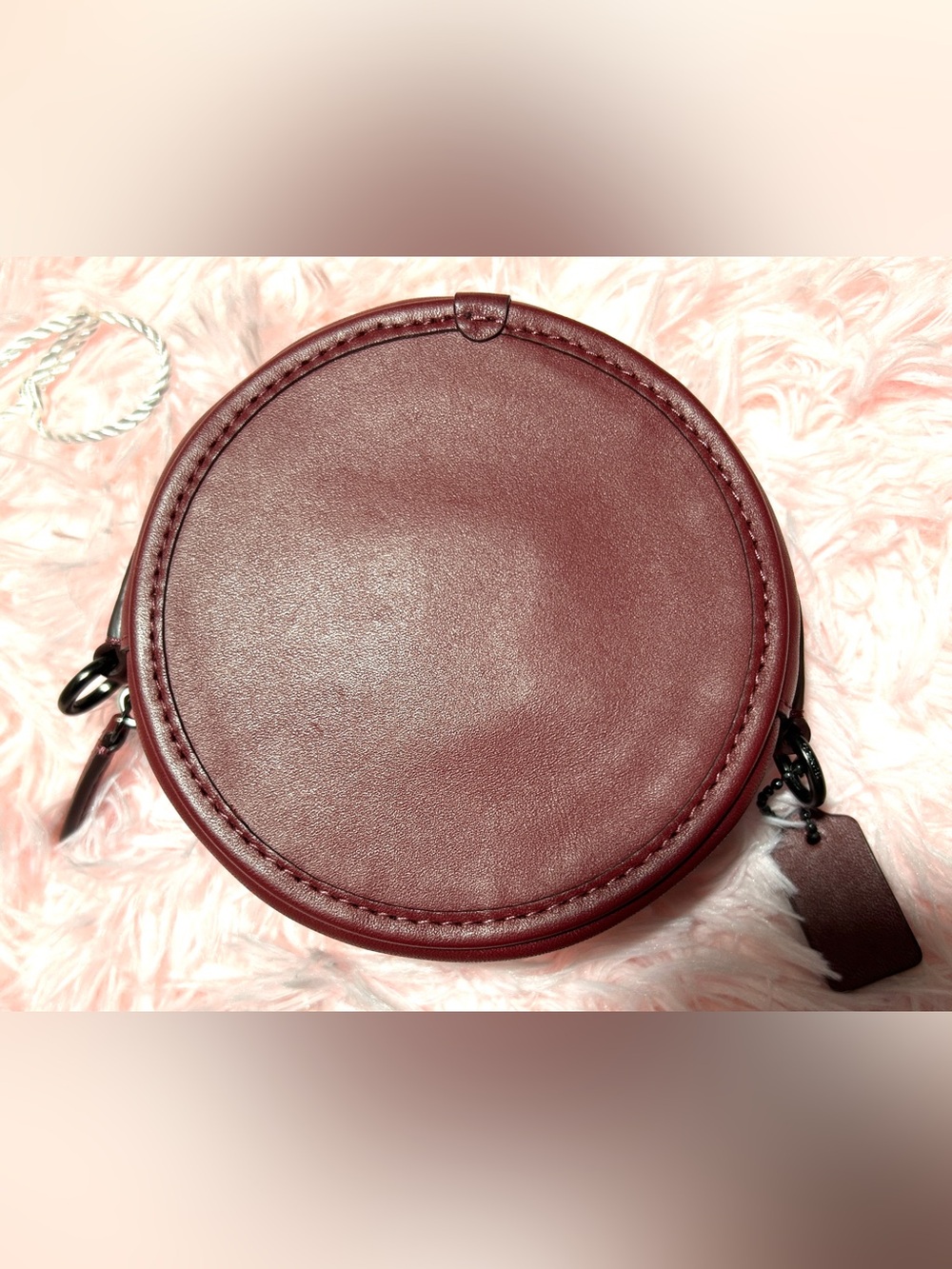 Coach Tea Rose Crossbody Bag/Wine - Picture 4 of 9